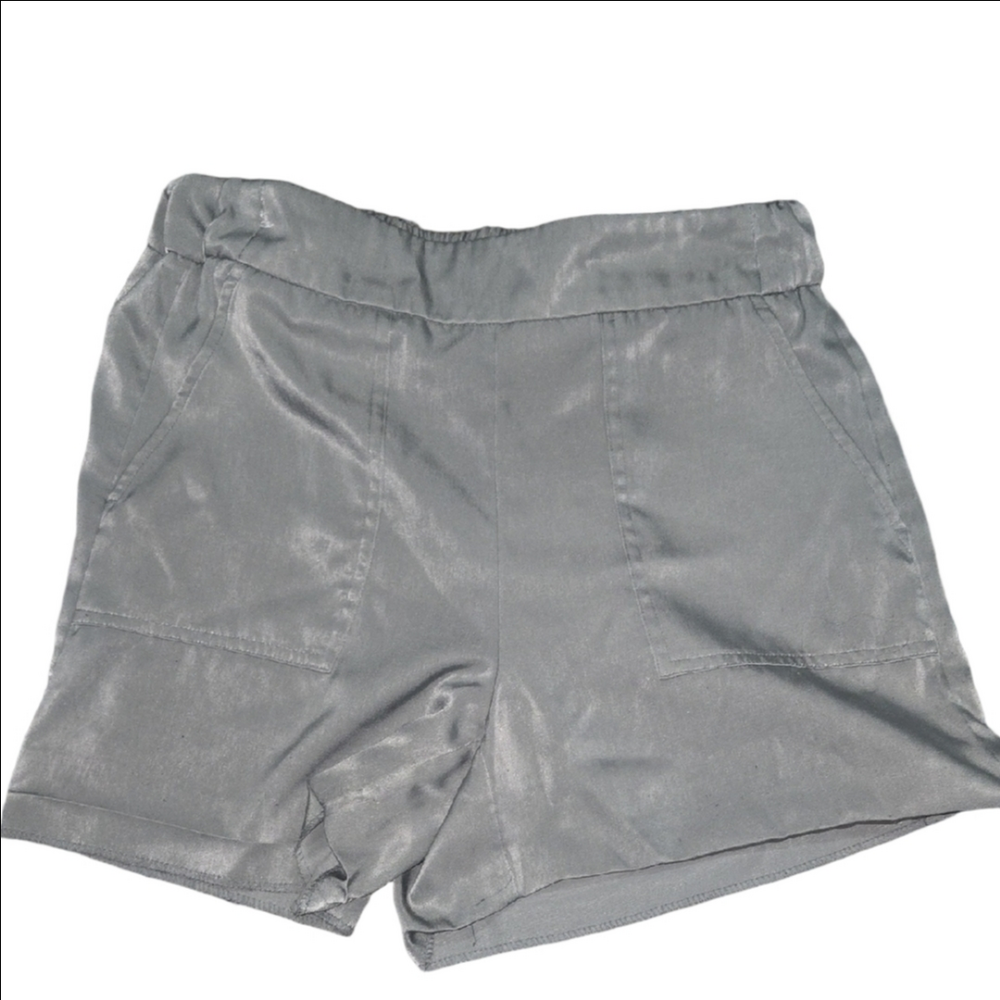 Women's Sage/Gray Satin Shorts